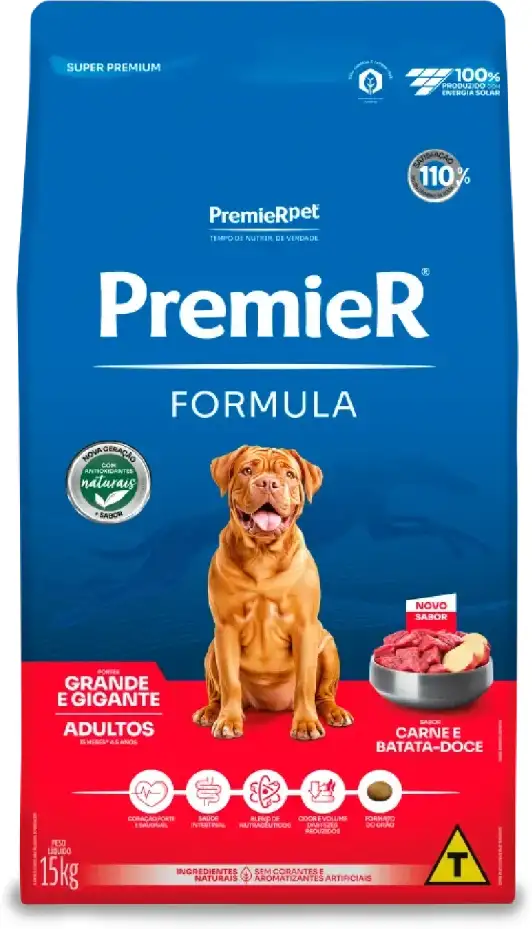 Ração Premier Pet Formula Carne Cães Adultos Porte Grande e Gigante - 15Kg