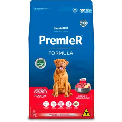 Ração Premier Pet Formula Carne Cães Adultos Porte Grande e Gigante
