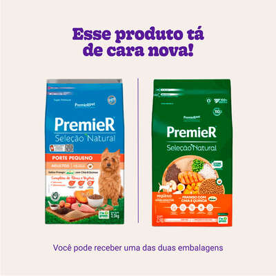 Ração Premier Pet Seleção Natural Frango Korin com Chia & Quinoa Cães Adultos Raças Pequenas
