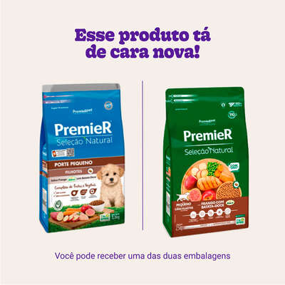 Ração Premier Pet Seleção Natural Frango Korin com Batata Doce Cães Filhotes Raças Pequenas