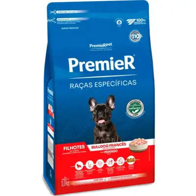 Ração Seca Premier Pet Raças Específicas Bulldog Francês para Cães Filhotes