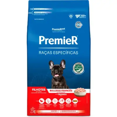 Ração Seca Premier Pet Raças Específicas Bulldog Francês para Cães Filhotes