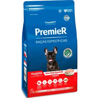 Ração Seca Premier Pet Raças Específicas Bulldog Francês para Cães Filhotes