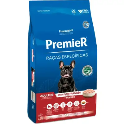 Ração Seca Premier Pet Raças Específicas Bulldog Francês para Cães Adultos