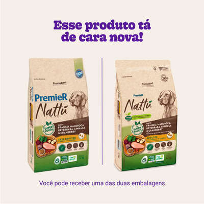 Ração Seca PremieR Pet Nattú Mandioca para Cães Adultos
