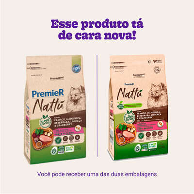 Ração Seca PremieR Pet Nattú Mandioca para Cães Adultos de Pequeno Porte