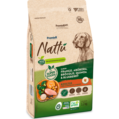 Ração Seca PremieR Pet Nattú Abóbora para Cães Adultos