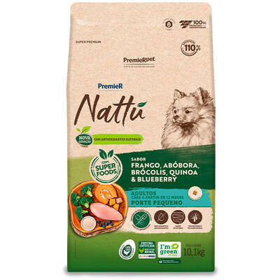 Ração Seca PremieR Pet Nattú Abóbora para Cães Adultos de Pequeno Porte
