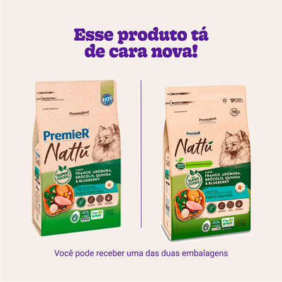 Ração Seca PremieR Pet Nattú Abóbora para Cães Adultos de Pequeno Porte