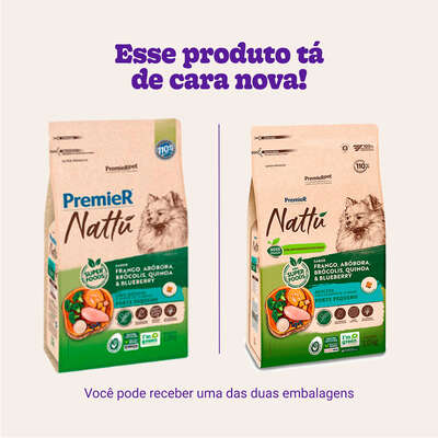 Ração Seca PremieR Pet Nattú Abóbora para Cães Adultos de Pequeno Porte