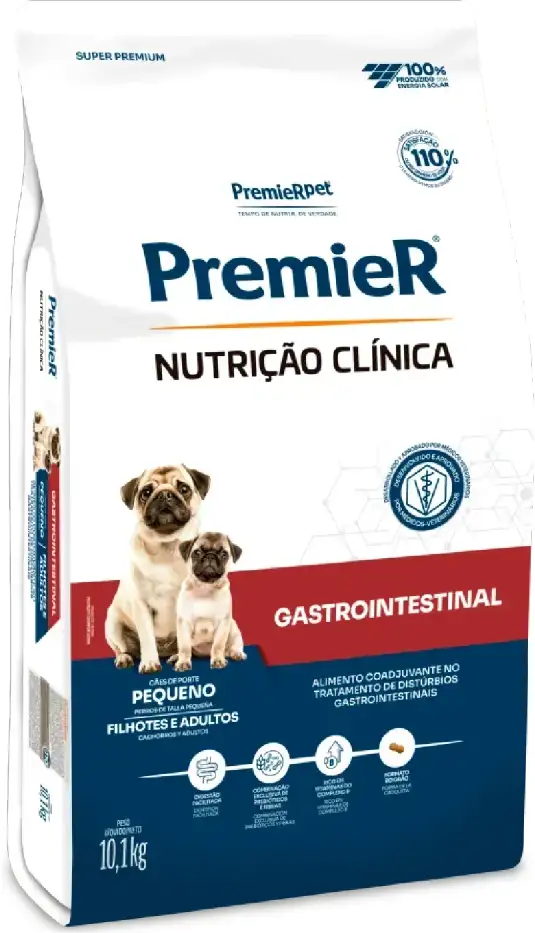 Ração Premier Nutrição Clínica Gastrointestinal para Cães Adultos Pequeno Porte - 10,1Kg