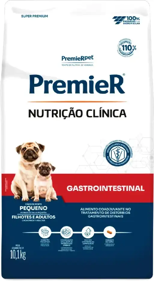 Ração Premier Nutrição Clínica Gastrointestinal para Cães Adultos Pequeno Porte - 10,1Kg