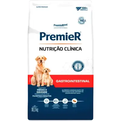 Ração Premier Nutrição Clínica Gastrointestinal para Cães Adultos Médio e Grande Porte