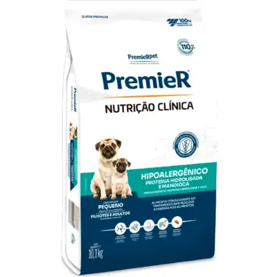 Ração Premier Nutrição Clínica Hipoalergênico para Cães Adultos Pequeno Porte