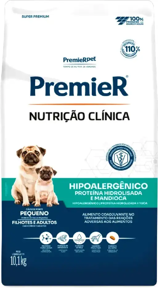 Ração Premier Nutrição Clínica Hipoalergênico para Cães Adultos Pequeno Porte - 10,1Kg