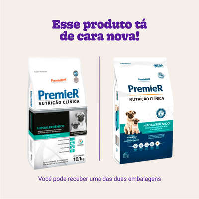 Ração Premier Nutrição Clínica Hipoalergênico para Cães Adultos Pequeno Porte
