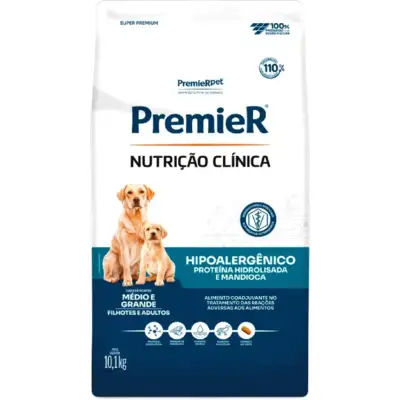 Ração Premier Nutrição Clínica Hipoalergênico para Cães Adultos Médio e Grande Porte