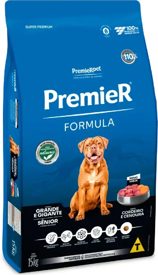Ração Premier Formula Cães Sênior Raças Grandes - 15Kg