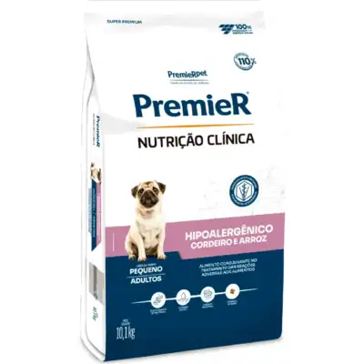 Ração Premier Nutrição Clínica Hipoalergênico Cordeiro e Arroz para Cães Adultos Pequeno Porte