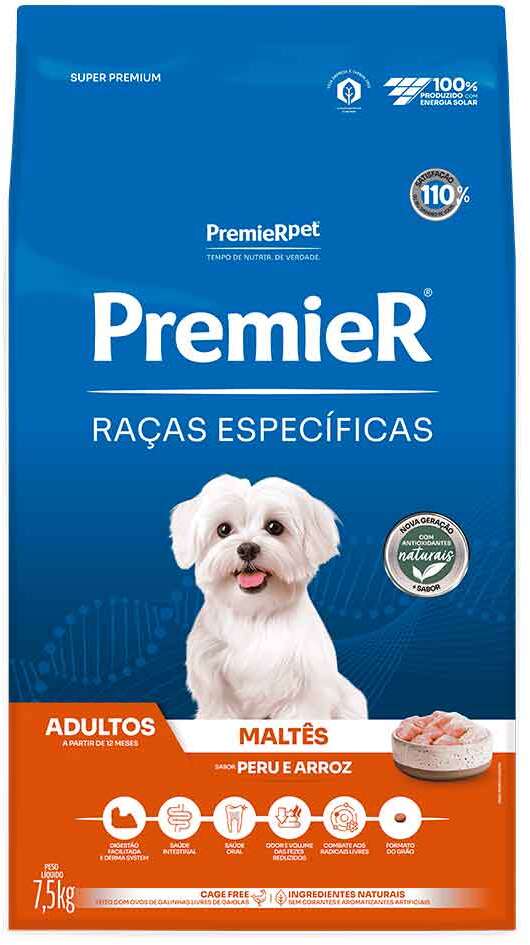 Ração Premier Pet Raças Específicas Maltês Adulto - 7,5Kg