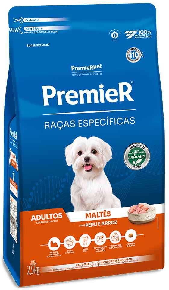 Ração Premier Pet Raças Específicas Maltês Adulto - 2,5Kg