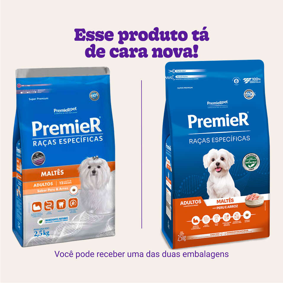 Ração Premier Pet Raças Específicas Maltês Adulto - 2,5Kg