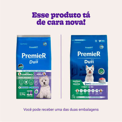Ração Seca PremieR Pet Duii Cordeiro e Peru para Cães Adultos Pequeno Porte