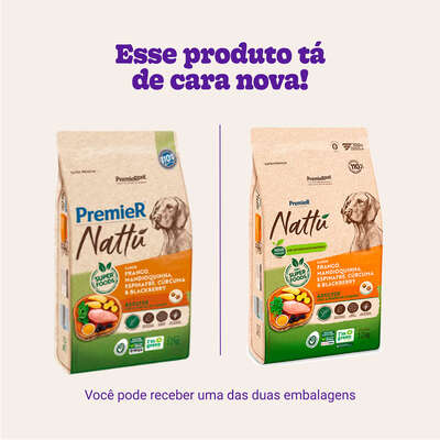 Ração Seca PremieR Nattú Mandioquinha para Cães Adultos