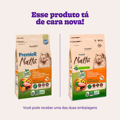 Ração Seca PremieR Nattú Mandioquinha para Cães Adultos Porte Pequeno