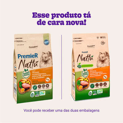 Ração Seca PremieR Nattú Mandioquinha para Cães Adultos Porte Pequeno