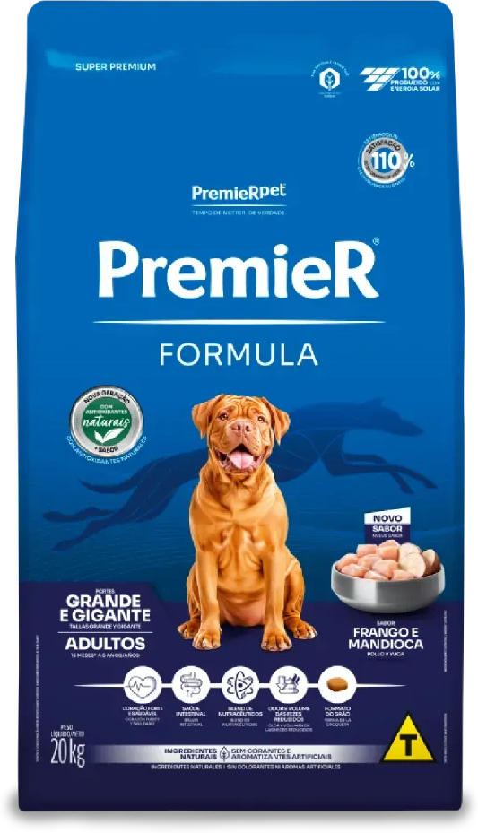 Ração Premier Pet Formula Cães Adultos Raças Grandes e Gigantes Frango - 20Kg