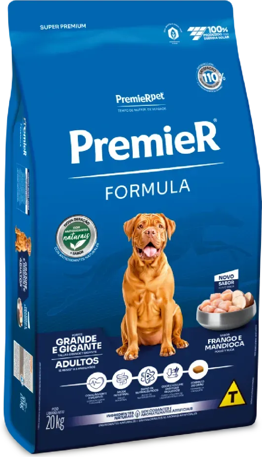 Ração Premier Pet Formula Cães Adultos Raças Grandes e Gigantes Frango - 20Kg