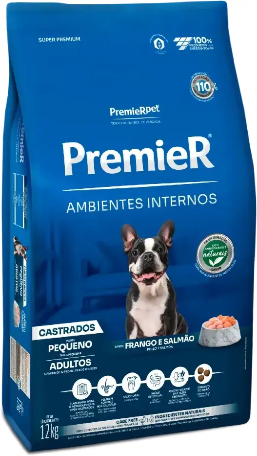 Ração Premier Pet Ambiente Interno Cães Castrados - 12Kg