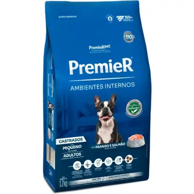 Ração Premier Pet Ambiente Interno Cães Castrados