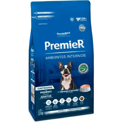Ração Premier Pet Ambiente Interno Cães Castrados