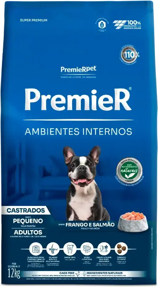 Ração Premier Pet Ambiente Interno Cães Castrados - 12Kg
