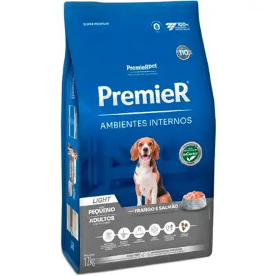 Ração Premier Pet Ambientes Internos Cães Adultos Light