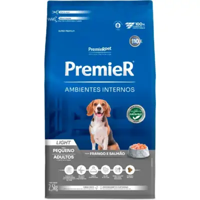 Ração Premier Pet Ambientes Internos Cães Adultos Light