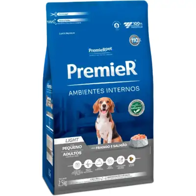 Ração Premier Pet Ambientes Internos Cães Adultos Light