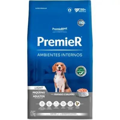 Ração Premier Pet Ambientes Internos Cães Adultos Light