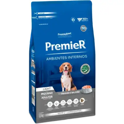 Ração Premier Pet Ambientes Internos Cães Adultos Light