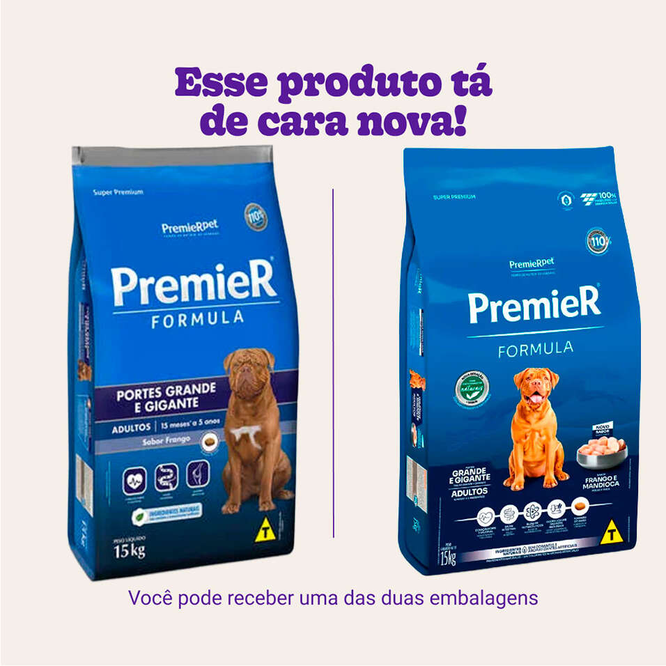 Ração Premier Pet Formula Cães Adultos Raças Grandes e Gigantes Frango - 15Kg