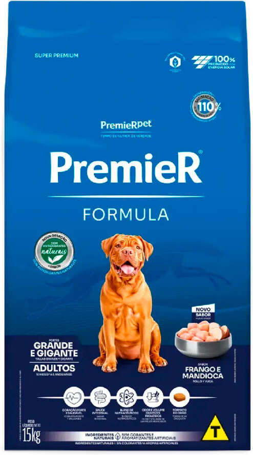 Ração Premier Pet Formula Cães Adultos Raças Grandes e Gigantes Frango - 15Kg