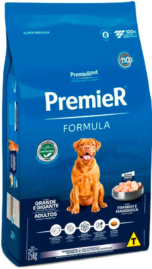 Ração Premier Pet Formula Cães Adultos Raças Grandes e Gigantes Frango - 15Kg