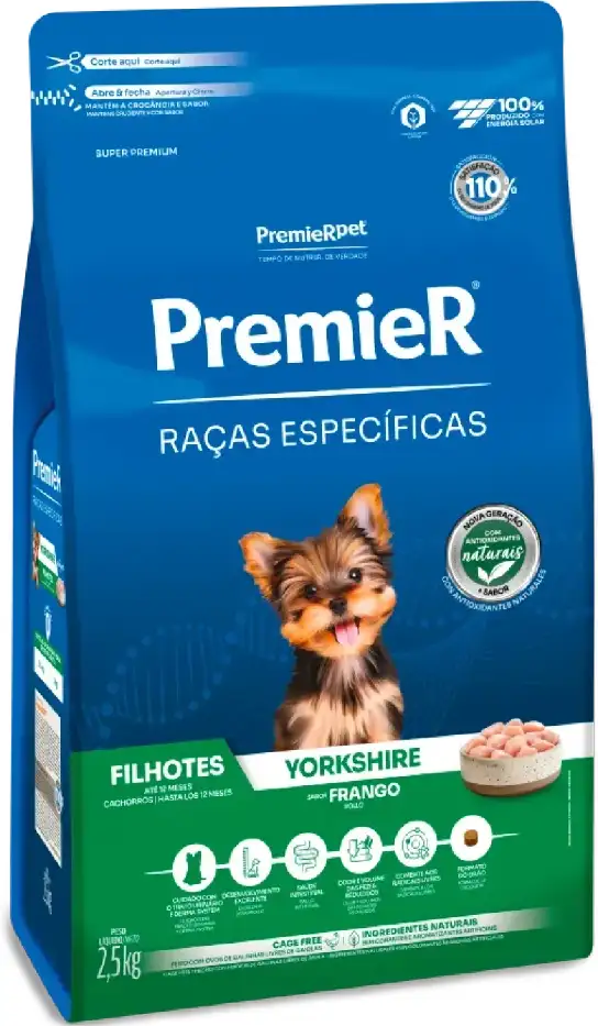 Ração Premier Raças Específicas Yorkshire Filhotes - 2,5Kg