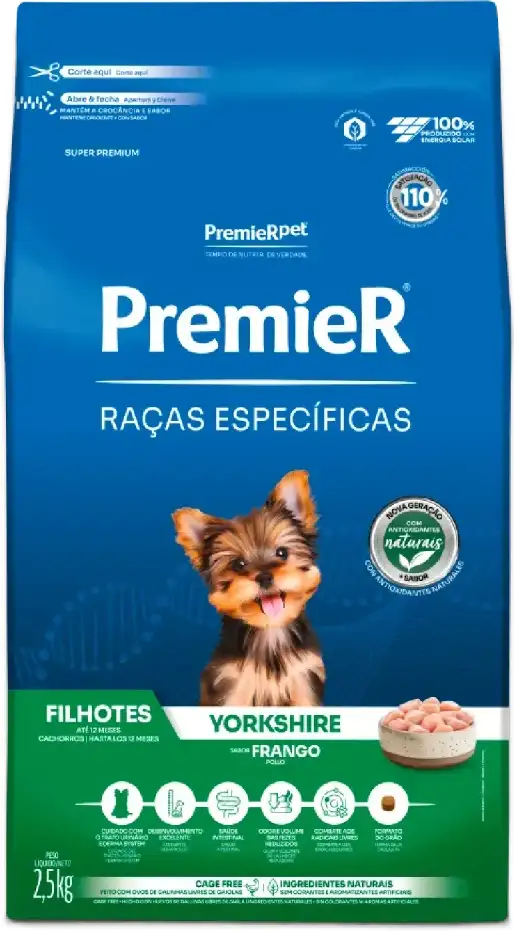 Ração Premier Raças Específicas Yorkshire Filhotes - 2,5Kg