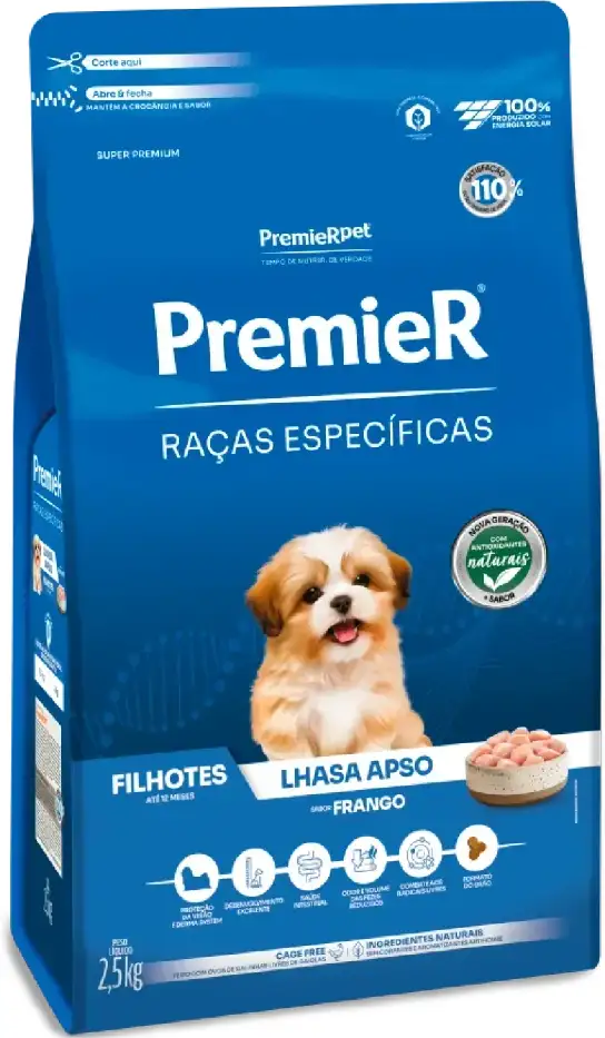 Ração Premier Pet para Cães Filhotes de Raças Específicas Lhasa Apso - 2,5Kg