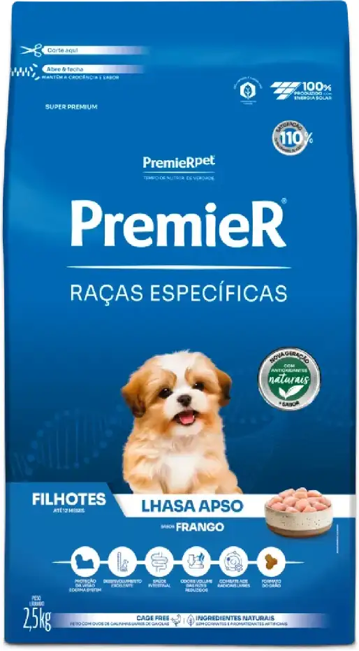 Ração Premier Pet para Cães Filhotes de Raças Específicas Lhasa Apso - 2,5Kg