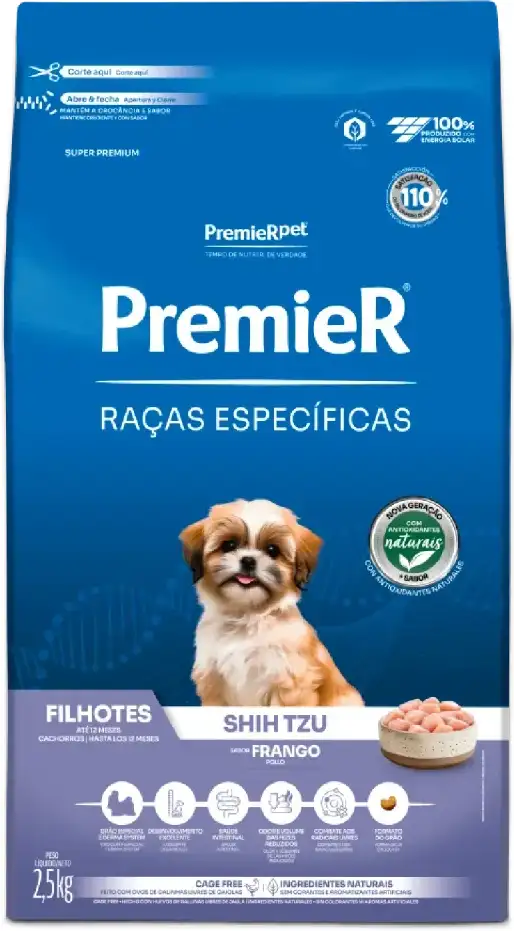 Ração Premier Pet Raças Específicas Shih Tzu Filhote - 2,5Kg