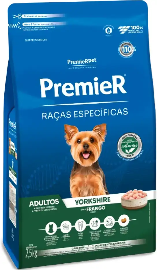 Ração Premier Pet Raças Específicas Yorkshire Adulto - 2,5Kg